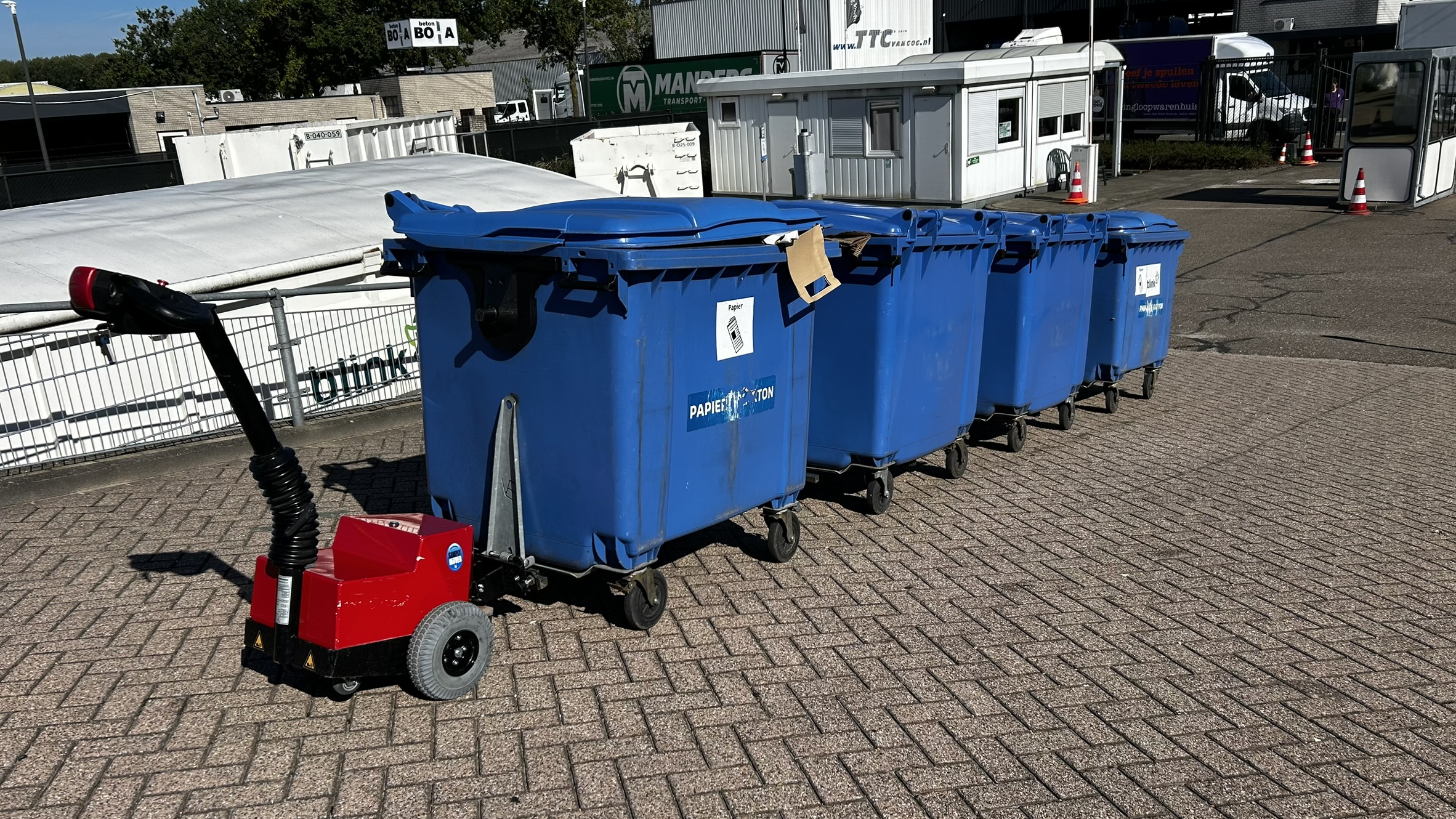 Vuilcontainers eenvoudig verplaatsen